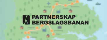 Partnerskap Bergslagsbanan karta och logo